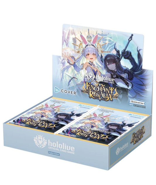 Hololive Official Card Game Enchant Regalia Booster Box (English) Vol.5 – 12 Packs – Factory Sealed