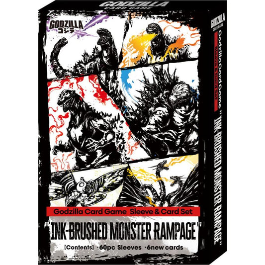 Godzilla Card Game Sleeve & Card Set – Ink-Brushed Monster Rampage – Official Card Sleeves & Promo Card