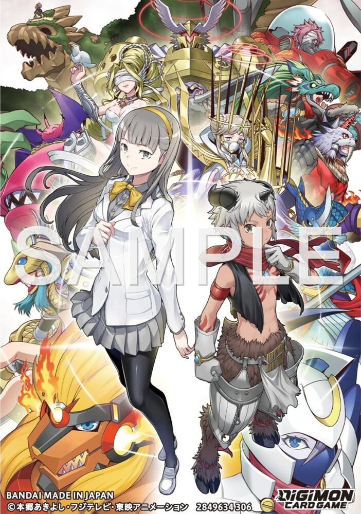 Digimon Card Game Official Sleeves 03 – Inori Misono & Aegiomon (60-Pack) Standard Size Card Sleeves – Bandai