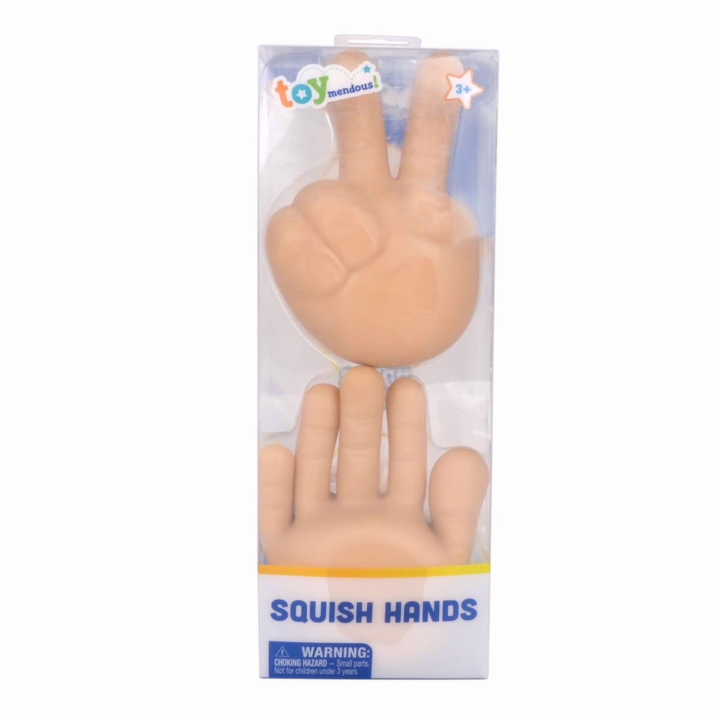 Toymendous Squish Hands, 2 pack Rubber Stress Balls, Toy for Children Ages 3+