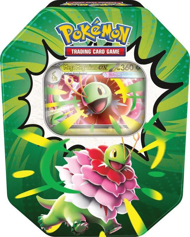Pokemon TCG: Mega Evolution - Ascended Heroes Tin - Mega Meganium ex (4 Packs, Promo Card)