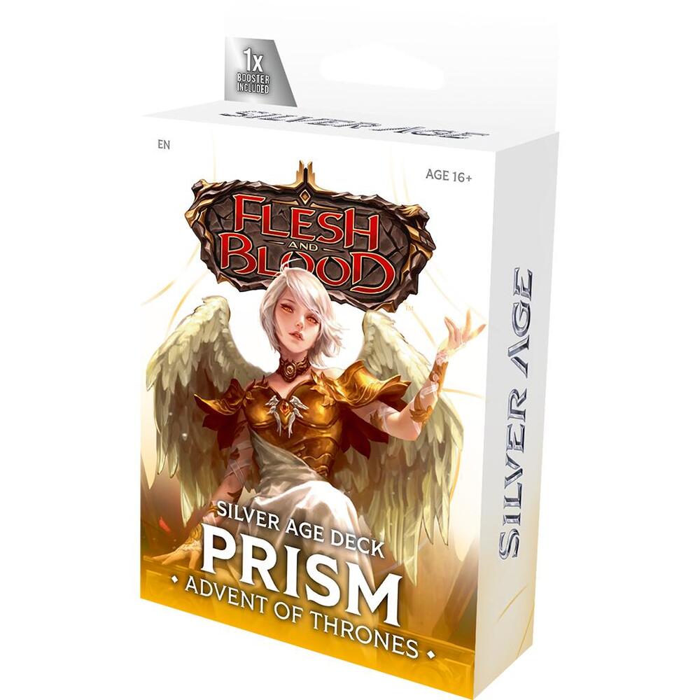 Flesh and Blood TCG Silver Age Usurp the Shadow Throne – Prism, Advent of Thrones Deck, 55-Card Preconstructed Deck + Booster Pack