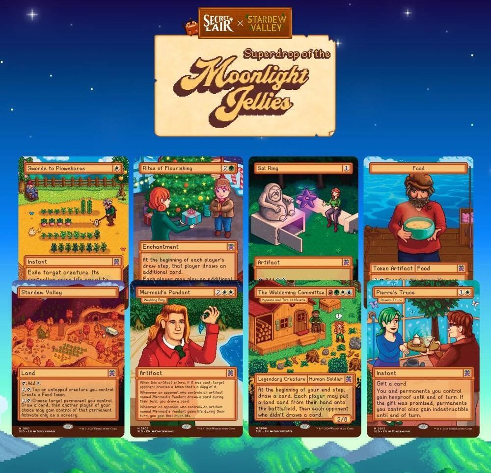 Magic: The Gathering Secret Lair x Stardew Valley: Welcome to Stardew Valley Non-Foil Edition – 8 English Cards
