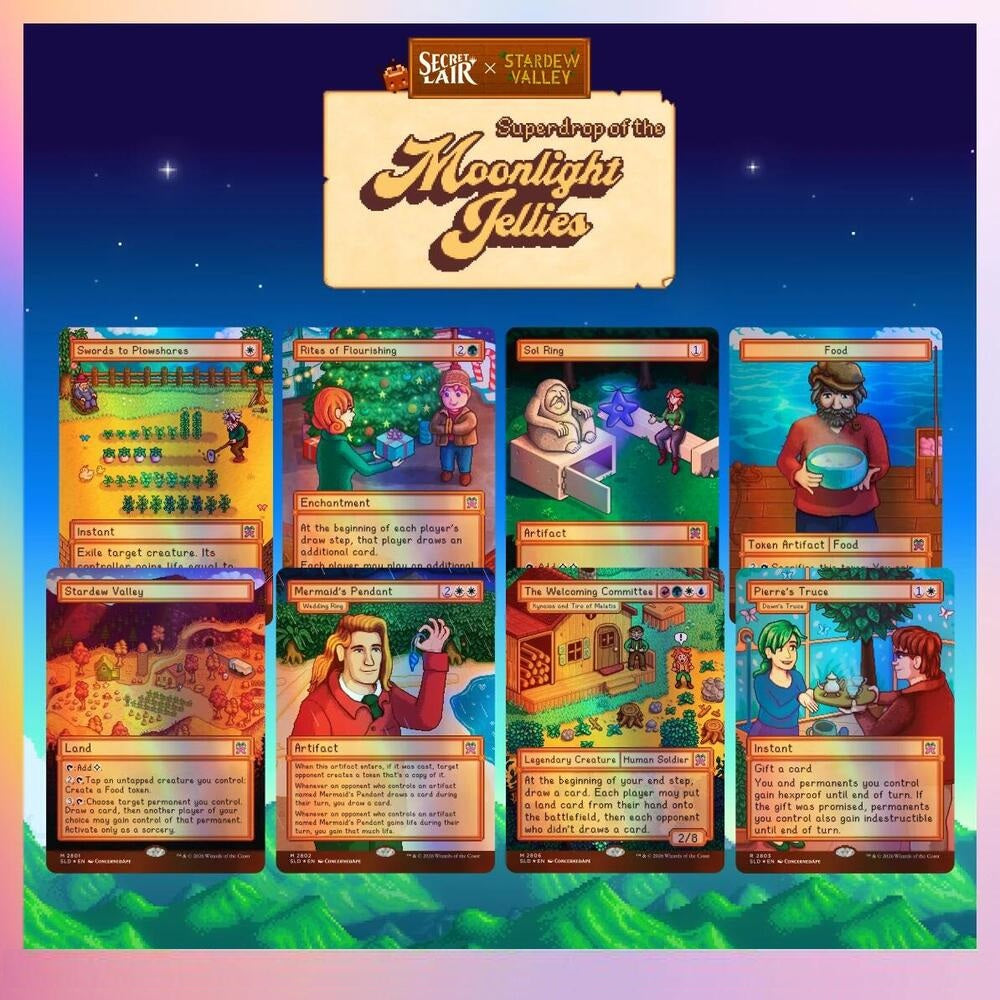 Magic: The Gathering Secret Lair x Stardew Valley: Welcome to Stardew Valley Foil Edition – 8 English Foil Cards
