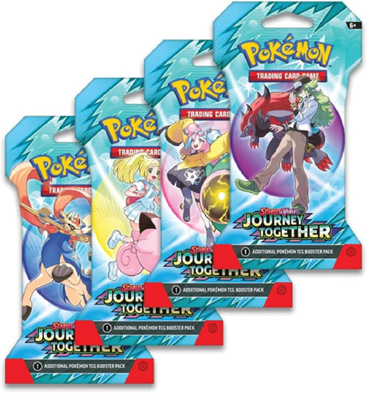 Pokemon TCG - Scarlet & Violet: Journey Together - 8 Booster Pack Lot - 80 Cards