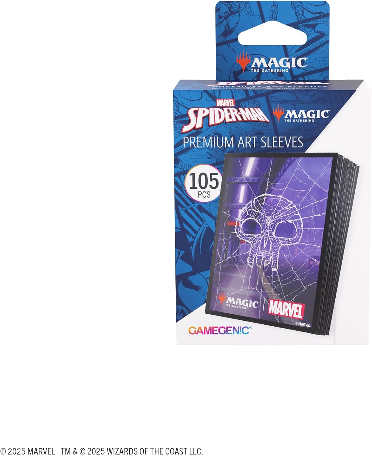 Gamegenic Magic: The Gathering Marvel's Spider-Man Premium Art Sleeves - Spider-Man Swamp - 105 Matte Textured Card Sleeves with Full-Color Artwork, Tournament-Ready & Plastic-Free Packaging