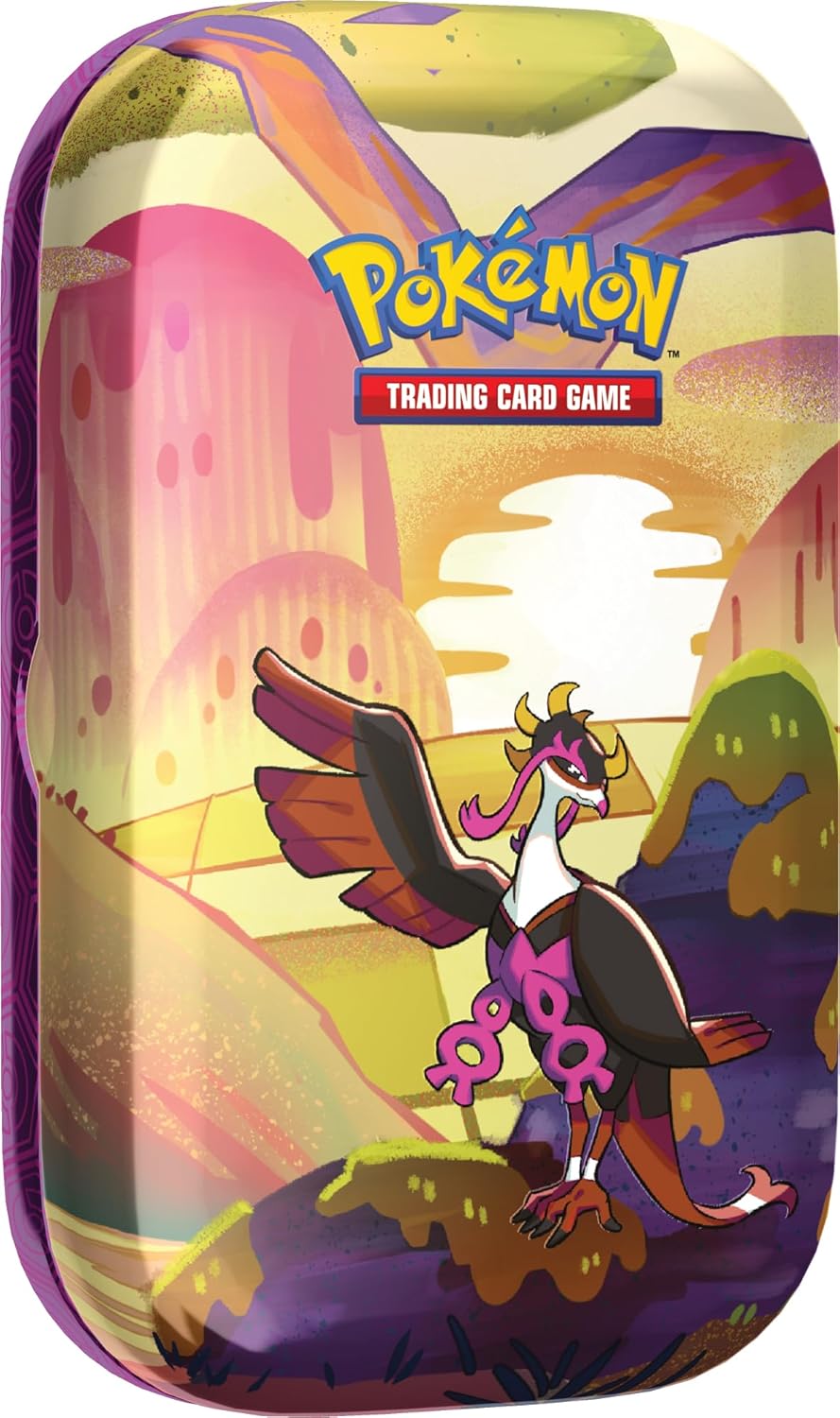Pokémon TCG: Scarlet & Violet—Shrouded Fable Mini Tin – Fezandipiti (2 Booster Packs & 1 Sticker Sheet)