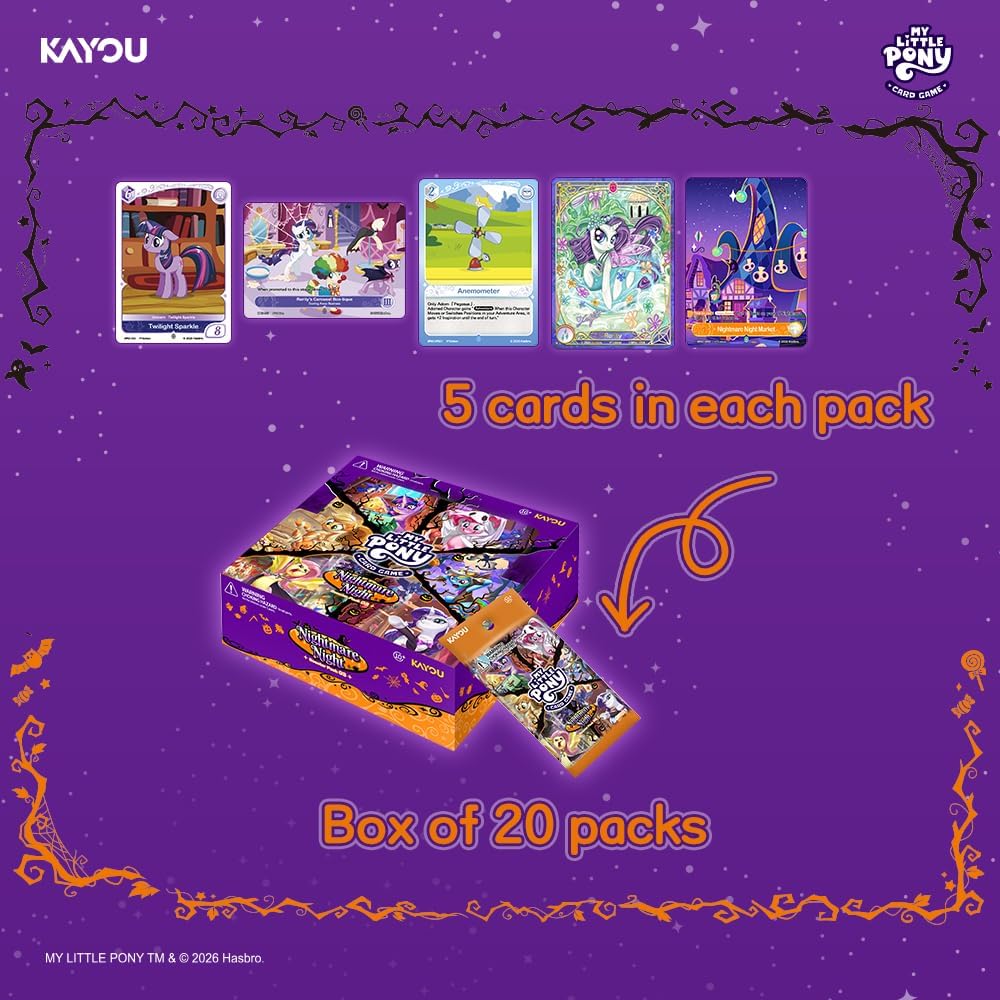 My Little Pony Trading Card Game Nightmare Night, 20 Packs, 5 Cards/Pack