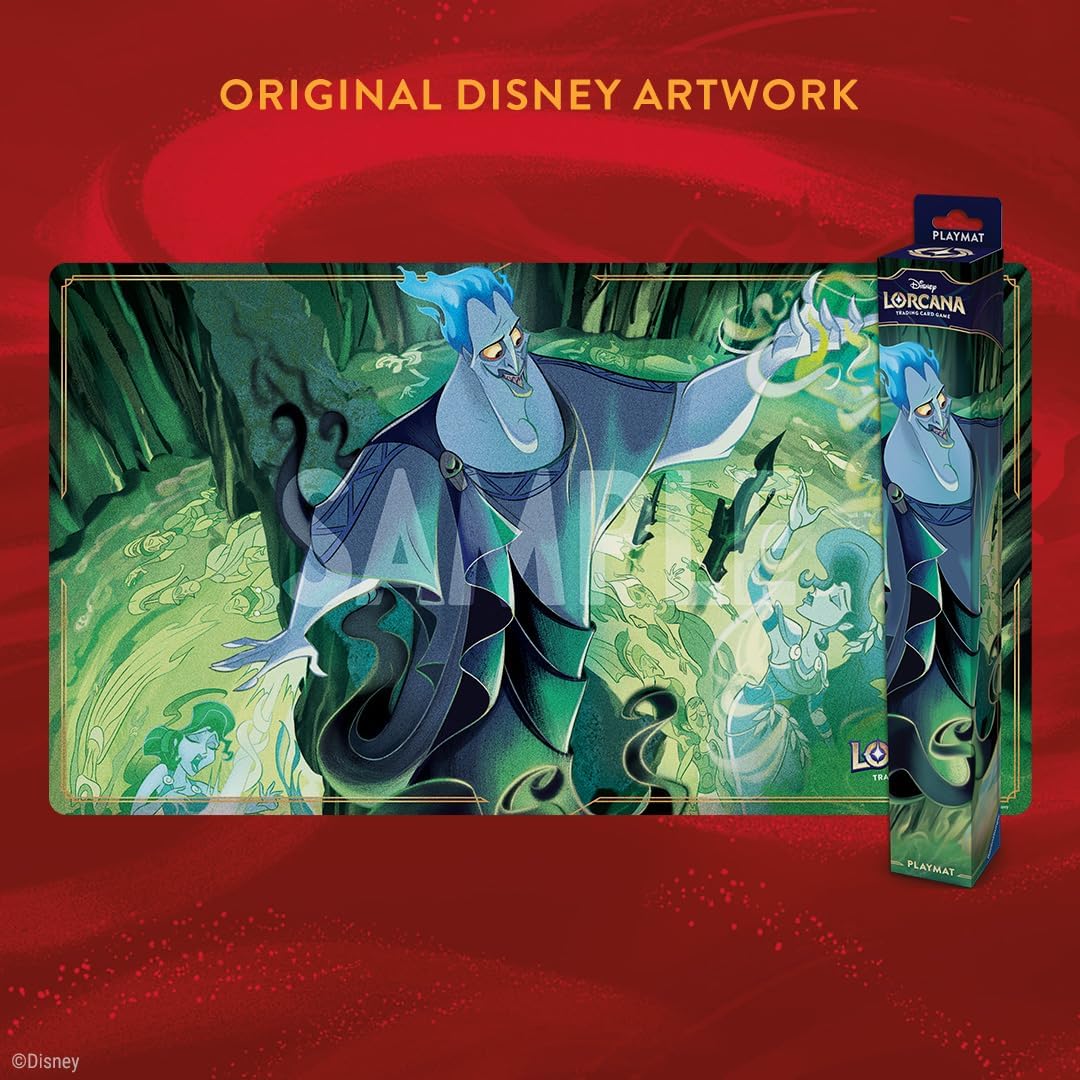 Ravensburger Disney Lorcana TCG Playmat Featuring Hades - Double Dealer | Protects Cards | Versatile Game, Desk, or Mouse Pad | Durable Non-Slip Surface | Suitable for Ages 8+