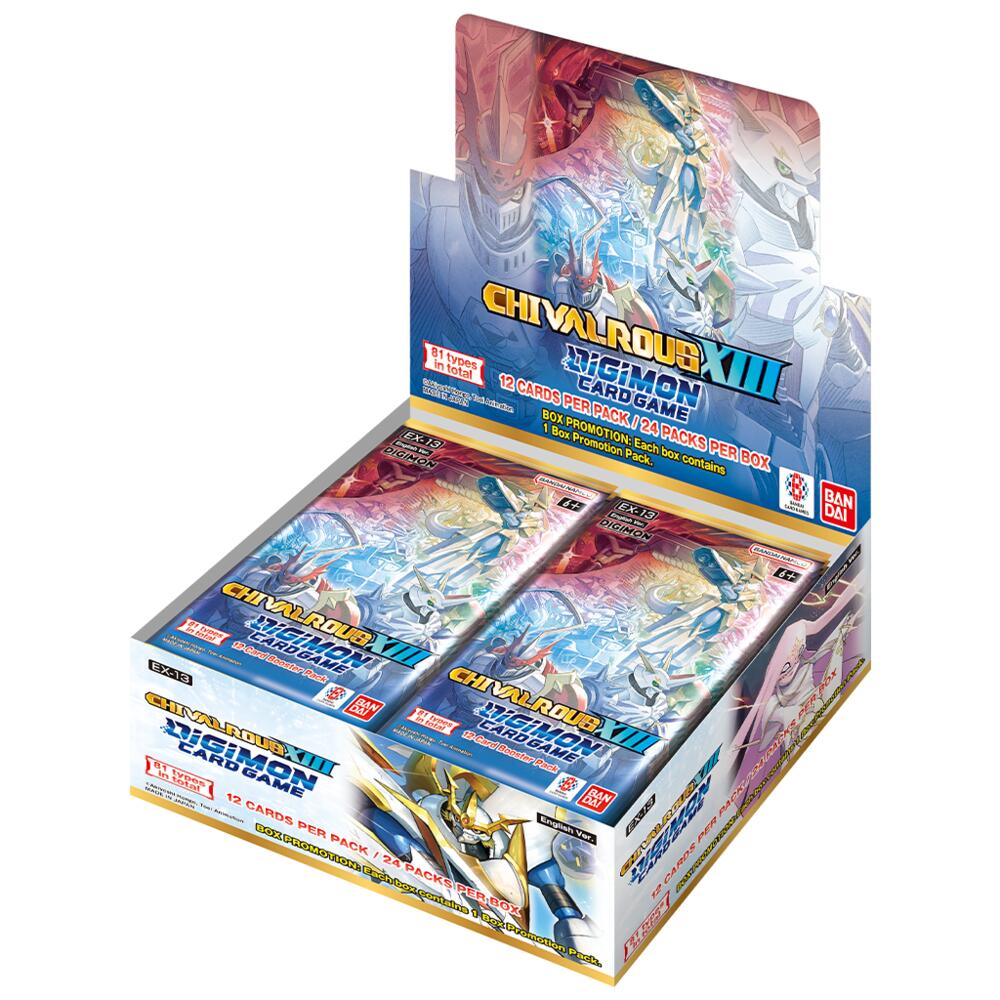 Digimon Card Game Extra Booster Chivalrous XIII EX-13 Booster Box – 24 Booster Packs – 12 Cards Per Pack – English – Bandai