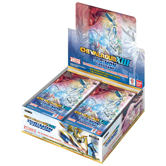 Digimon Card Game Extra Booster Chivalrous XIII EX-13 Booster Box – 24 Booster Packs – 12 Cards Per Pack – English – Bandai