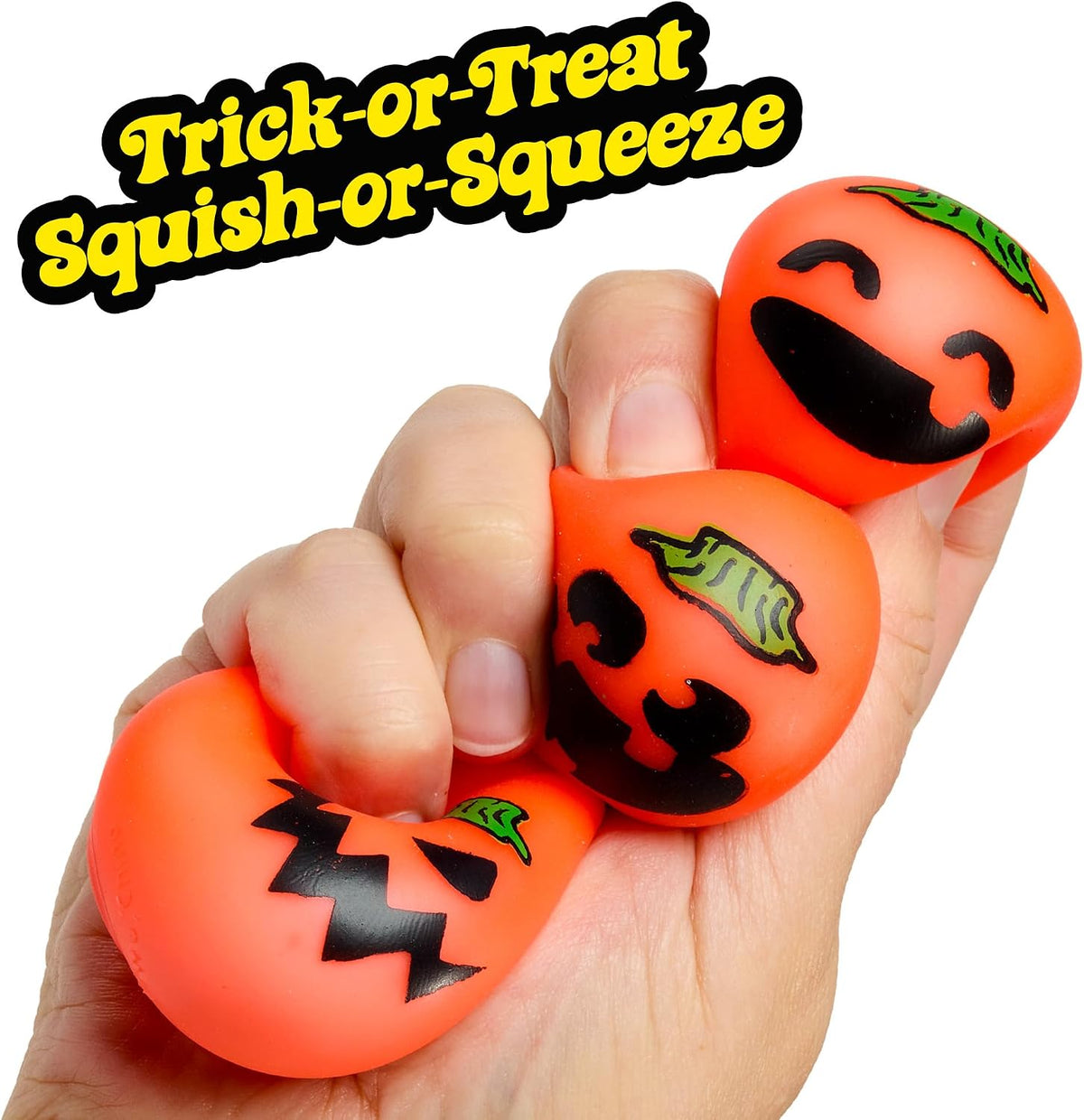 Schylling Needohween Teenie Jack Glow Lantern - Glow in The Dark Pumpkin Faces 3 Pack