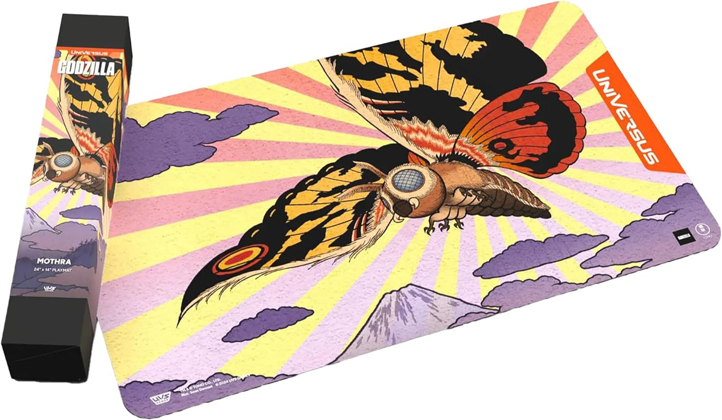 UniVersus Godzilla Challenger Series - Mothra Playmat - 24 x 14 Neoprene Mat, Tabletop Card Game Accessory, UVS Games, Officially Licensed