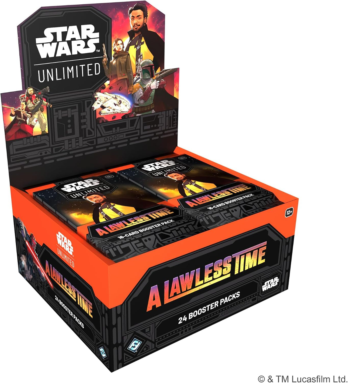 Asmodee Star Wars: Unlimited TCG A Lawless Time Booster Display - 24-Pack Display Box Featuring Rare, Legendary & Foil Cards, Fast-Paced Trading Card Game, Ages 12+, 2+ Players, 20 Minute Playtime