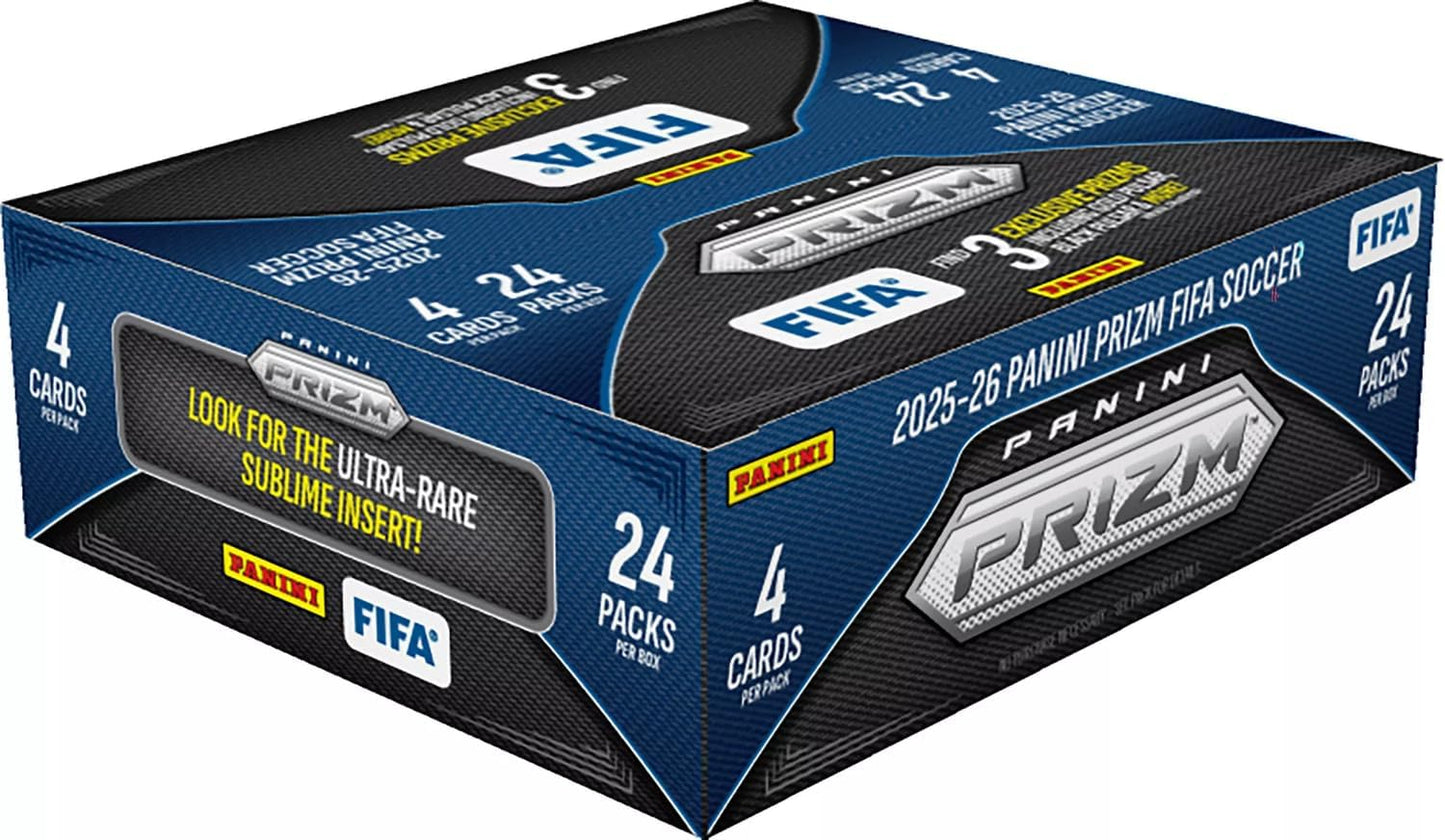 2025-26 Panini Prizm FIFA Soccer Trading Cards Retail Box – 24 Packs, 4 Cards Per Pack – 96 Cards Total