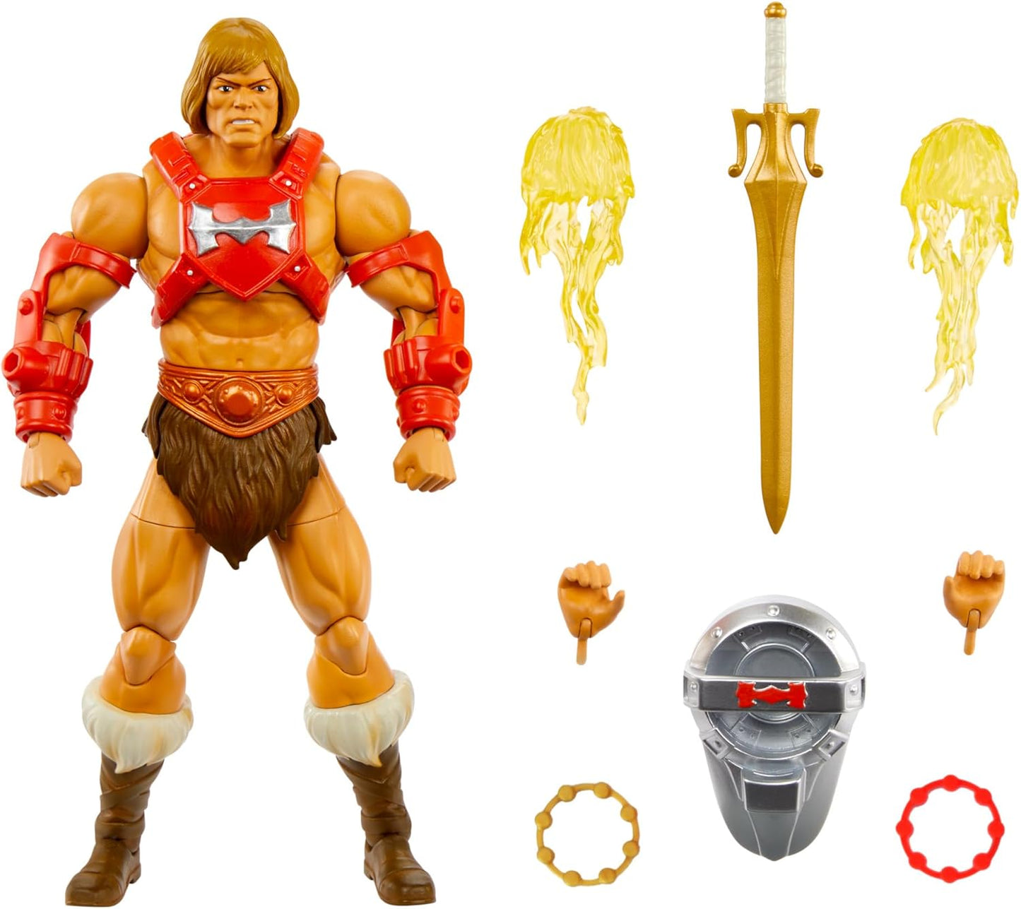 Masters of The Universe Masterverse New Eternia Action Figure & Accessories, Thunder Punch Deluxe Motu Collectible with 30 Articulations, 7-inch