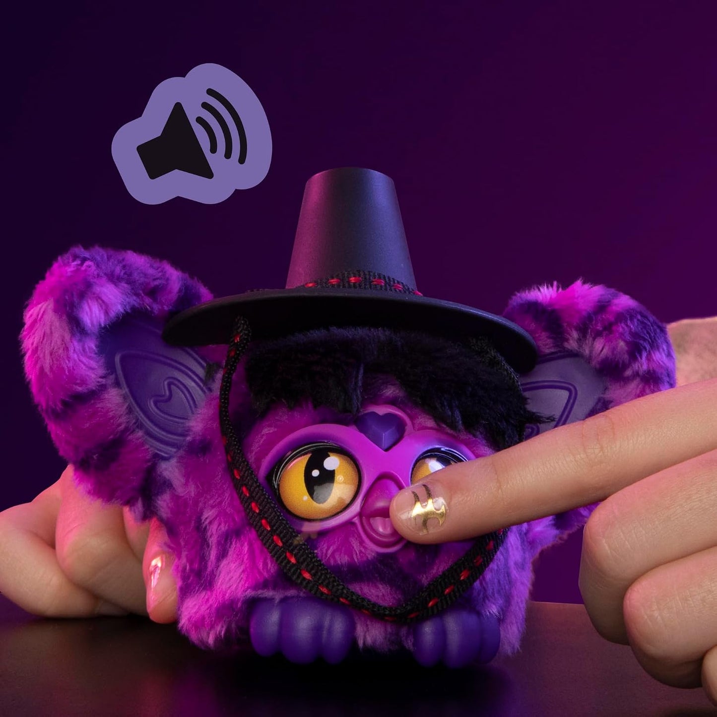 KPop Demon Hunters Furby Furblets Saja Boys Demon, Collectible 3" Mini Plush Electronic Toy