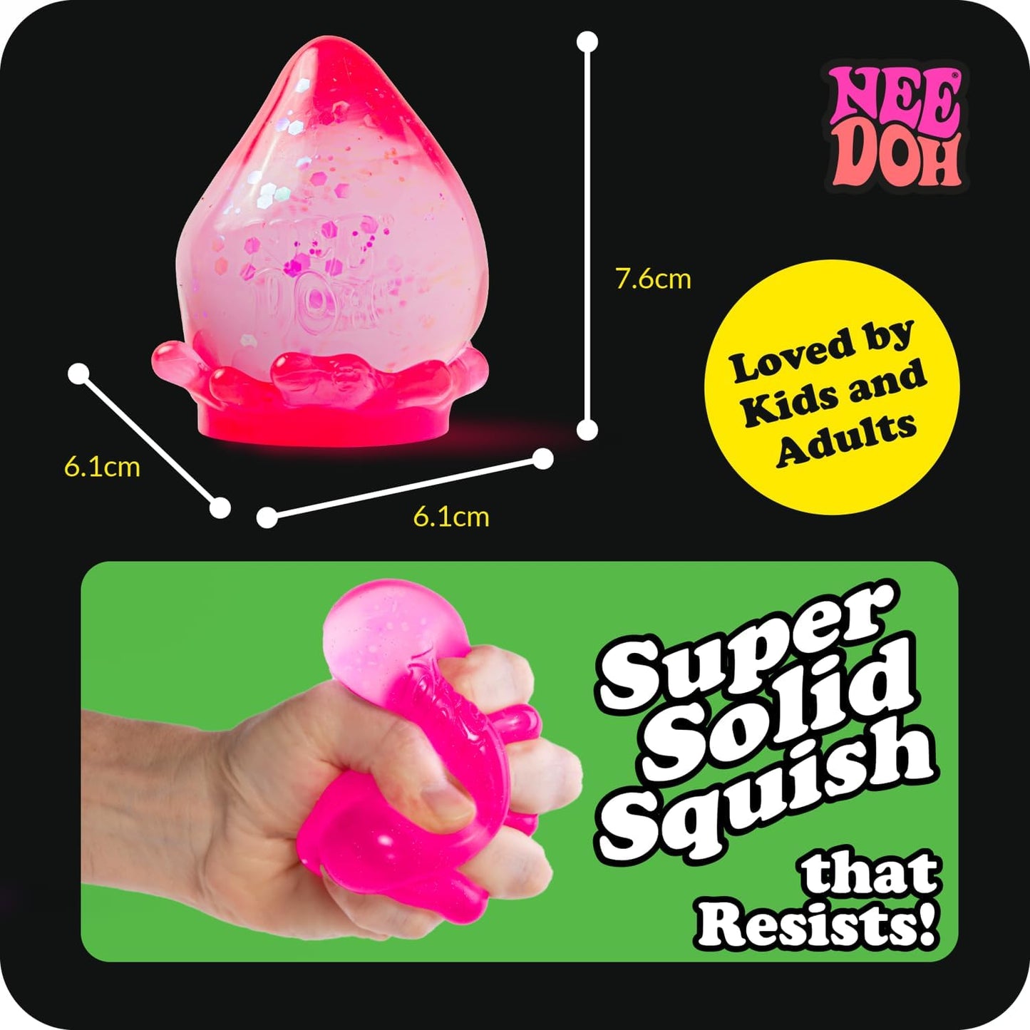 Schylling NeeDoh Dream Drop - Sensory Squeeze Toy with Dreamy Smooth Squeeze - 3" Tall - Color May Vary