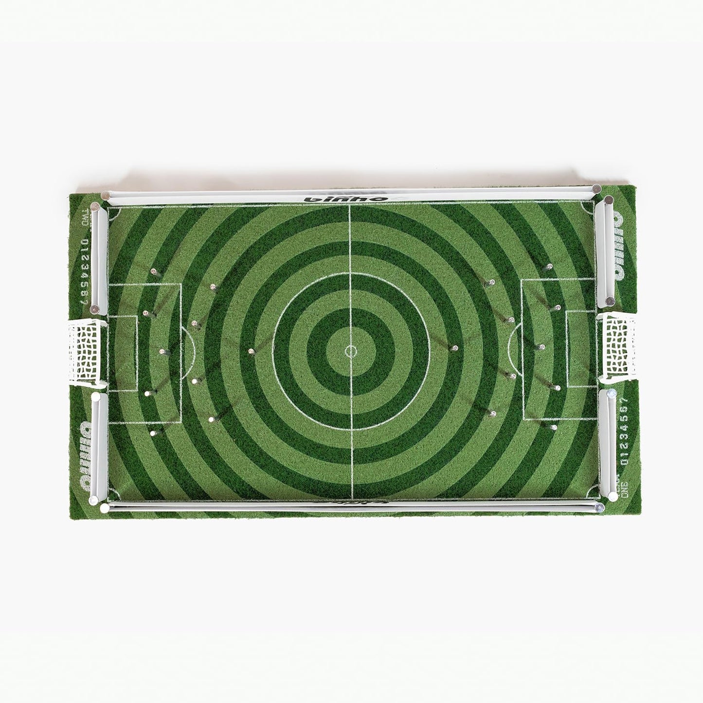 Binho Board Classic Board Game Circle Stripes Edition - 2-Player Fast-Paced Finger Flicker Pinball Family Board Game - Portable Tabletop Sports Game Set for Any Occasion