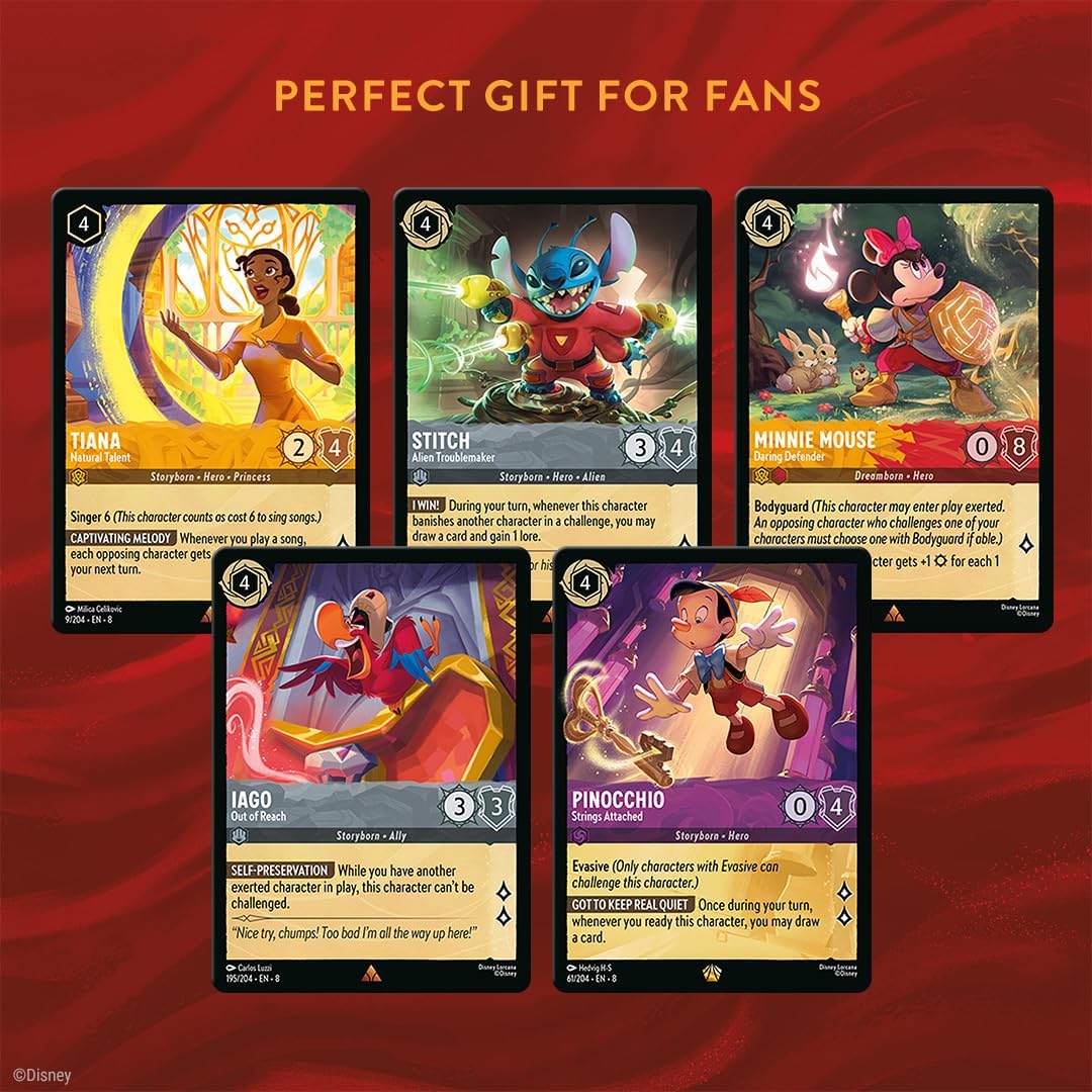 Ravensburger Disney Lorcana TCG: Reign of Jafar Single-Player Deck – Ruby & Steel for Ages 8 and Up| Engaging Gameplay | Over 200 Original Disney Artworks