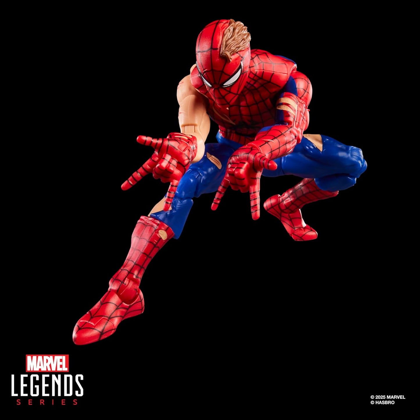Marvel Legends Series Marvel's Spider-Man x Magic: The Gathering Battle-Damaged Spider-Man - 6-Inch Action Figure Toy & Exclusive Foil Collectible Card Game Trading Card