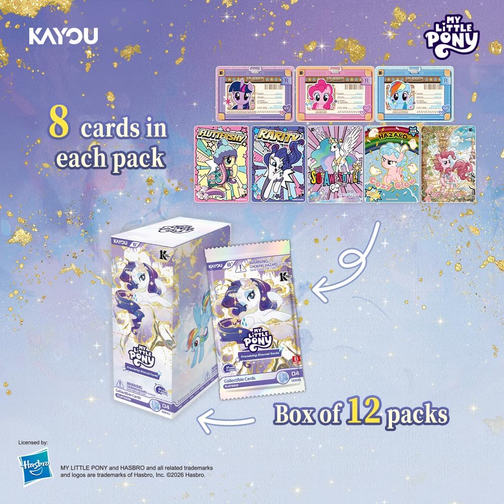 Kayou My Little Pony Friendship Eternal Moon Edition Series 4 Collectible Trading Card Box – Official Licensed Collectible Cards  Copy title