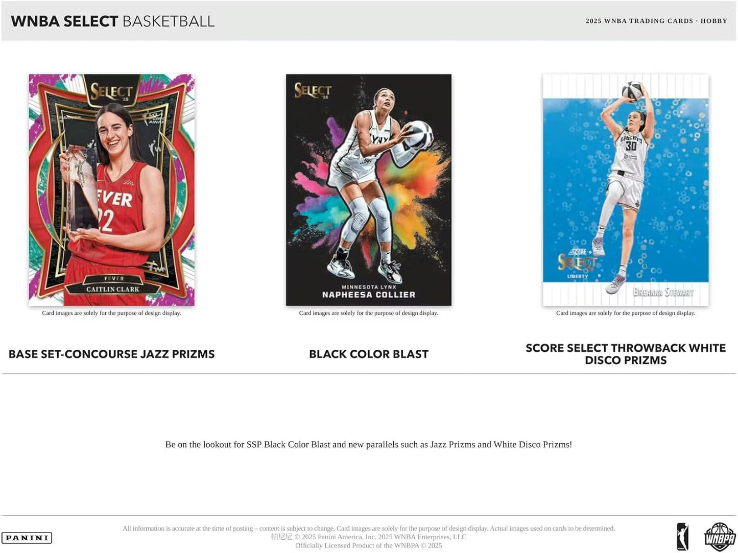 2025 Panini Select WNBA Basketball Hobby Trading Card Box (3 Autographs or Memorabilia Cards Per Box)