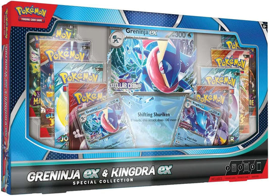 Pokemon TCG Greninja EX & Kingdra EX Special Collection Box - 8 Packs, Promo Cards