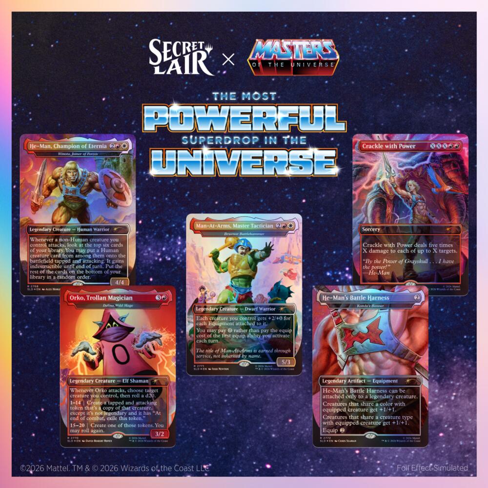 Magic: The Gathering Secret Lair x Masters of the Universe: By the Power of Grayskull! Foil Edition