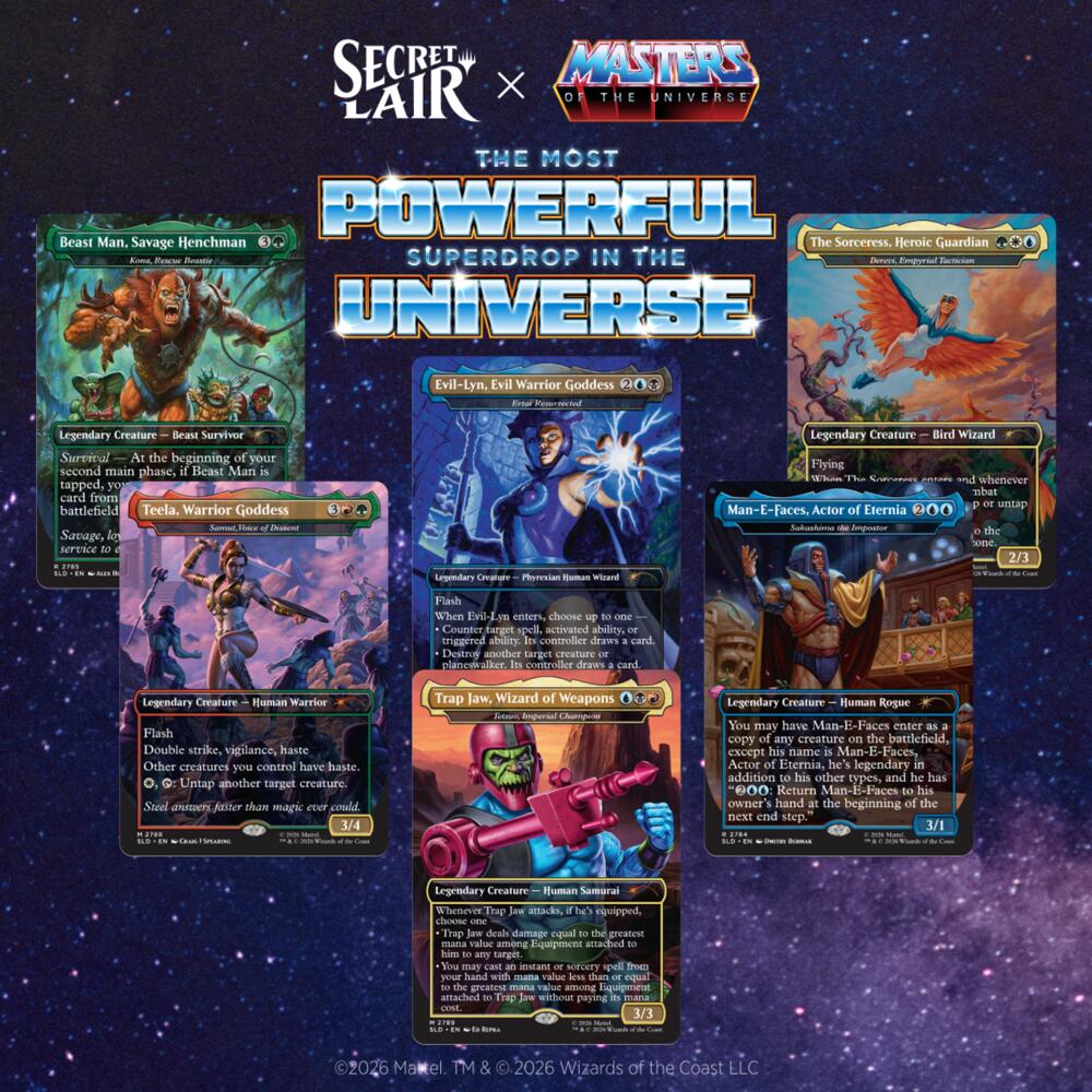Magic: The Gathering Secret Lair x Masters of the Universe: Allies and Enemies of Eternia