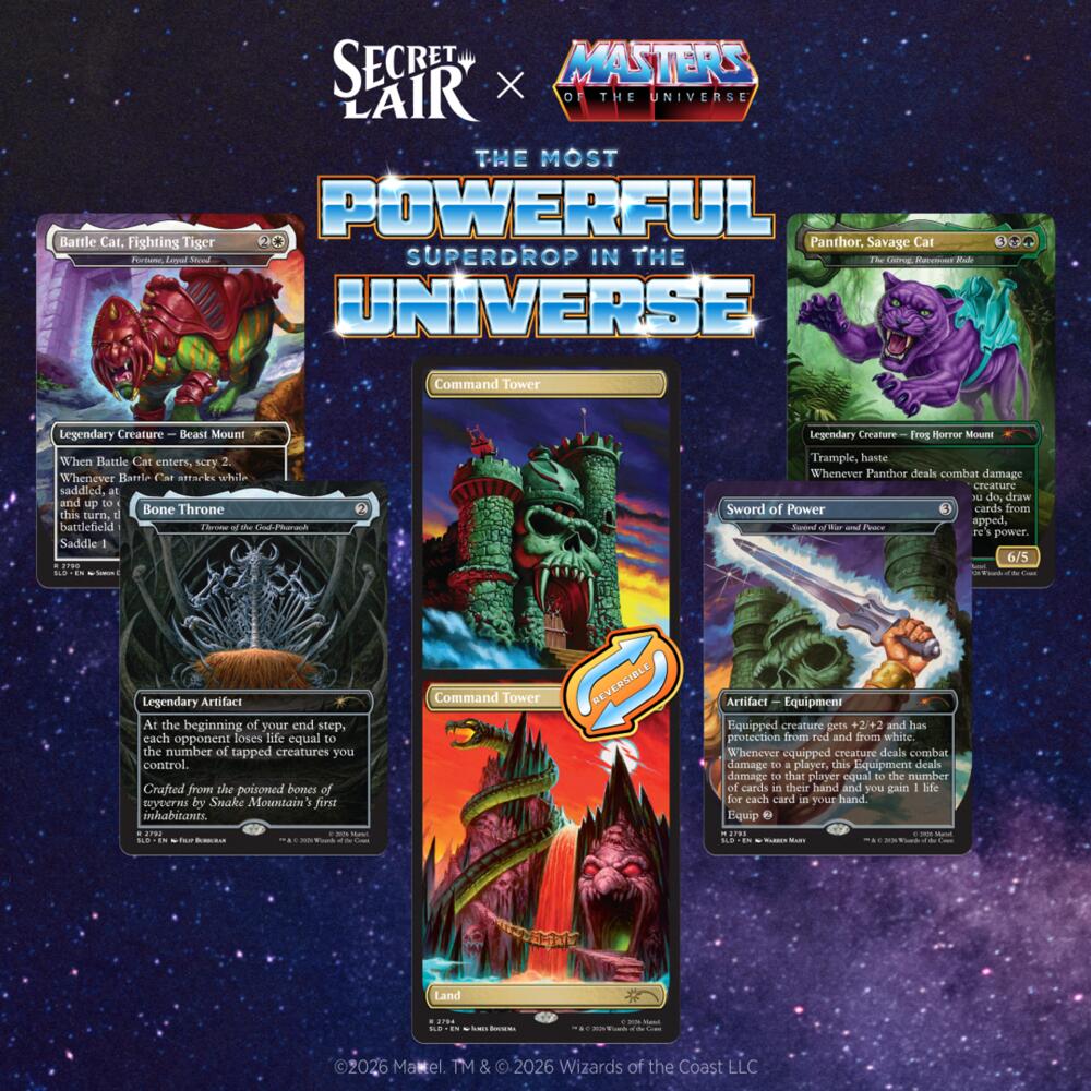 Magic: The Gathering Secret Lair x Masters of the Universe: Sold Separately