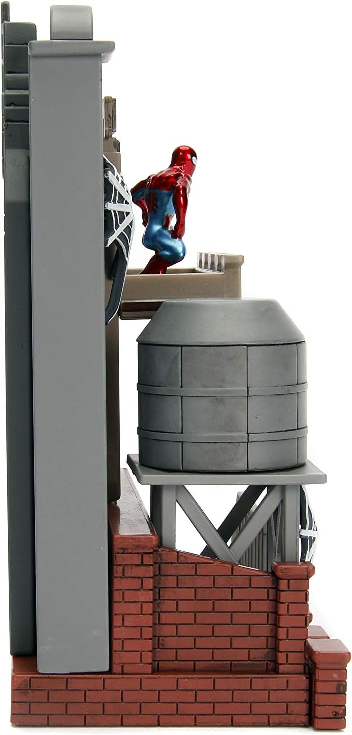 Jada Toys Nano Metalfigs 99983 Toys Marvel Spider Man City Scene-Daily Bugle Display with Figure, Multicolor