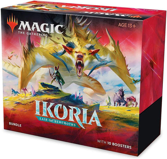 Magic: The Gathering Ikoria: Lair of Behemoths Bundle | 10 Booster Packs (150 Cards) | Foil Lands | Accessories