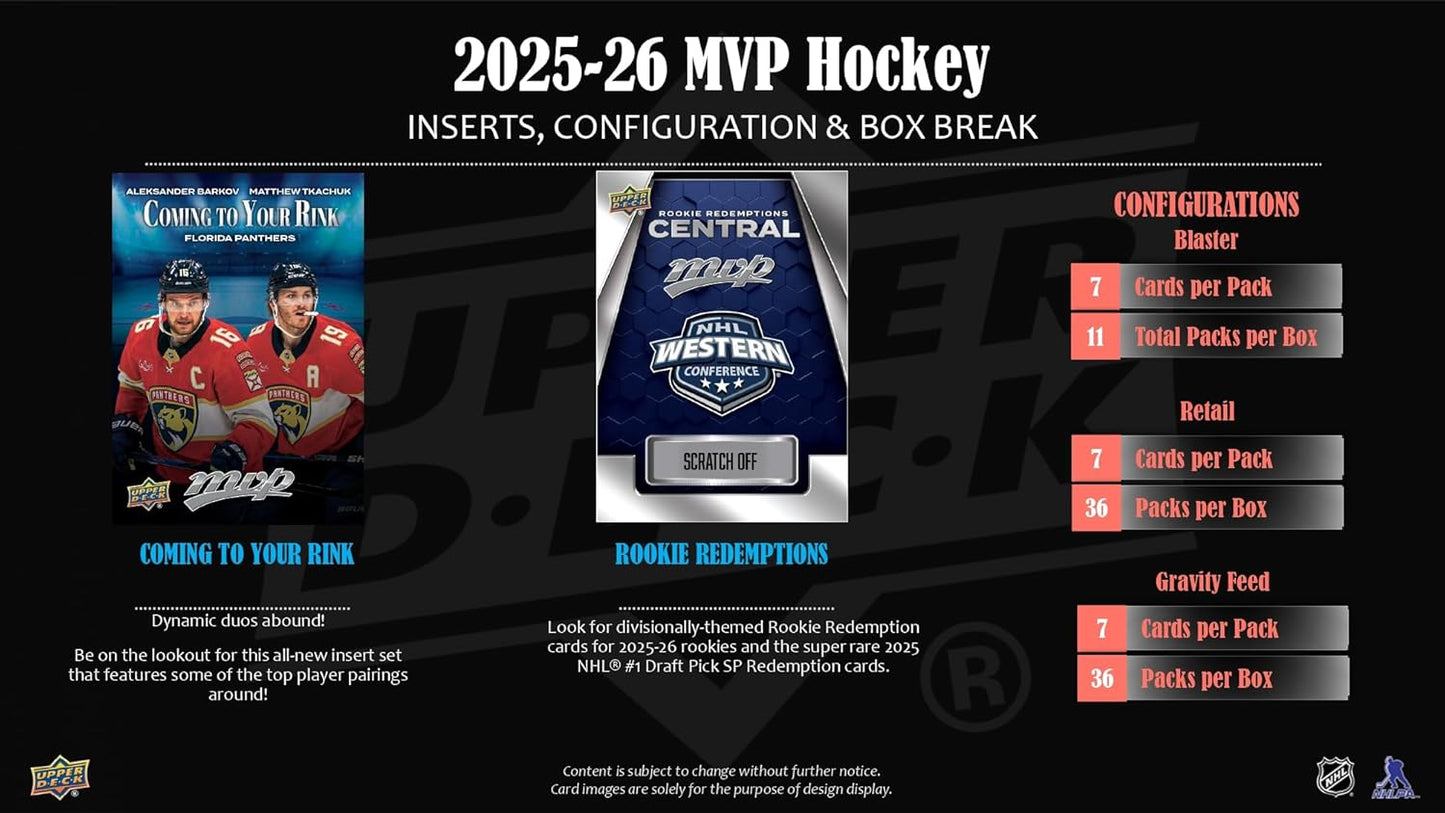 2025-26 Upper Deck MVP Hockey Retail Box