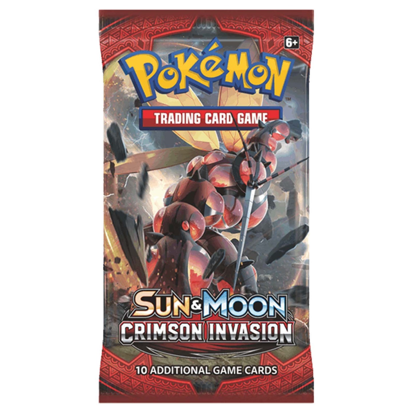Pokemon TCG Sun & Moon Crimson Invasion Booster Pack - 10 Cards