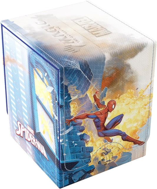 Gamegenic Magic: The Gathering Marvel's Spider-Man Art Squire PLUS 100+ XL - Premium Convertible Deck Box with Slide Card Case, UV Protection & Armorfyber Finish, Holds 100 Double-Sleeved Cards