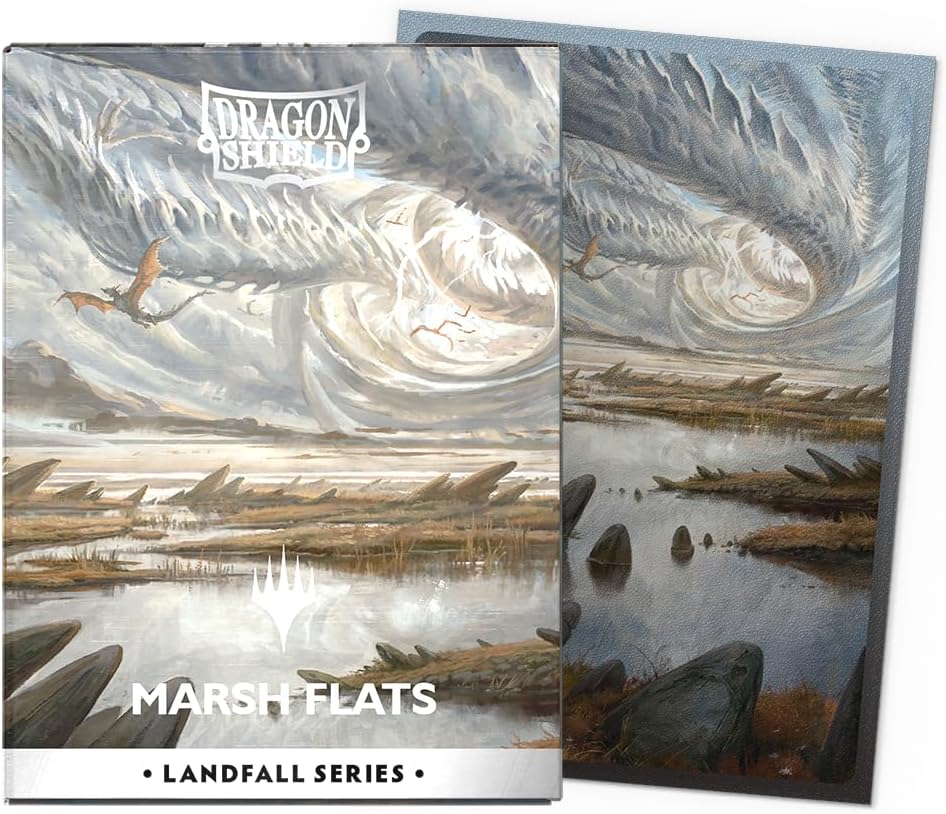 Dragon Shield | Matte Dual Art Sleeves | 100 CT - Smooth & Tough Premium TCG Sleeves | Compatible with Magic: The Gathering | Landfall Series – Marsh Flats