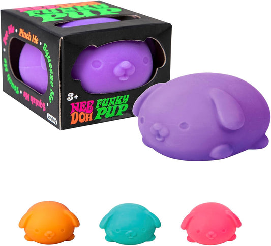Schylling NeeDoh Funky Pups – Squishy Sensory Toy – Soft Dough Filling – Color May Vary