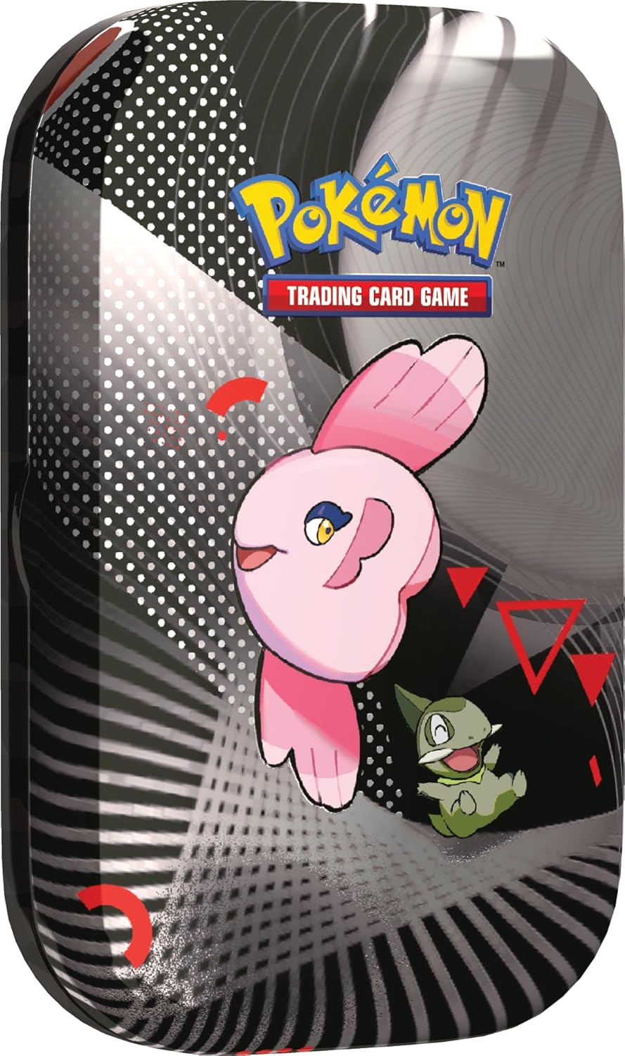 Pokemon TCG: Unova Mini Tin – Alomomola & Axew (2 Booster Packs & 1 Sticker Card)