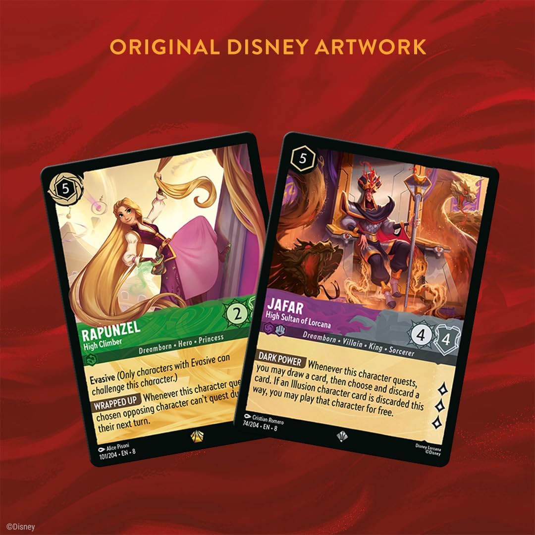 Ravensburger Disney Lorcana TCG: Reign of Jafar Single-Player Deck – Ruby & Steel for Ages 8 and Up| Engaging Gameplay | Over 200 Original Disney Artworks