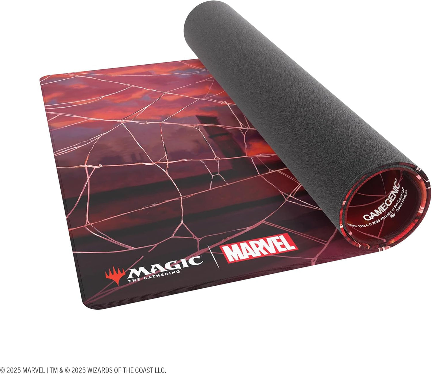 Gamegenic Magic: The Gathering Marvel's Spider-Man Mountain Shiny PLAYMAT - Premium 61x35cm Game Mat with Shiny Surface, Cushioning, Anti-Slip Back & Flat Stitching, Official MTG Accessory