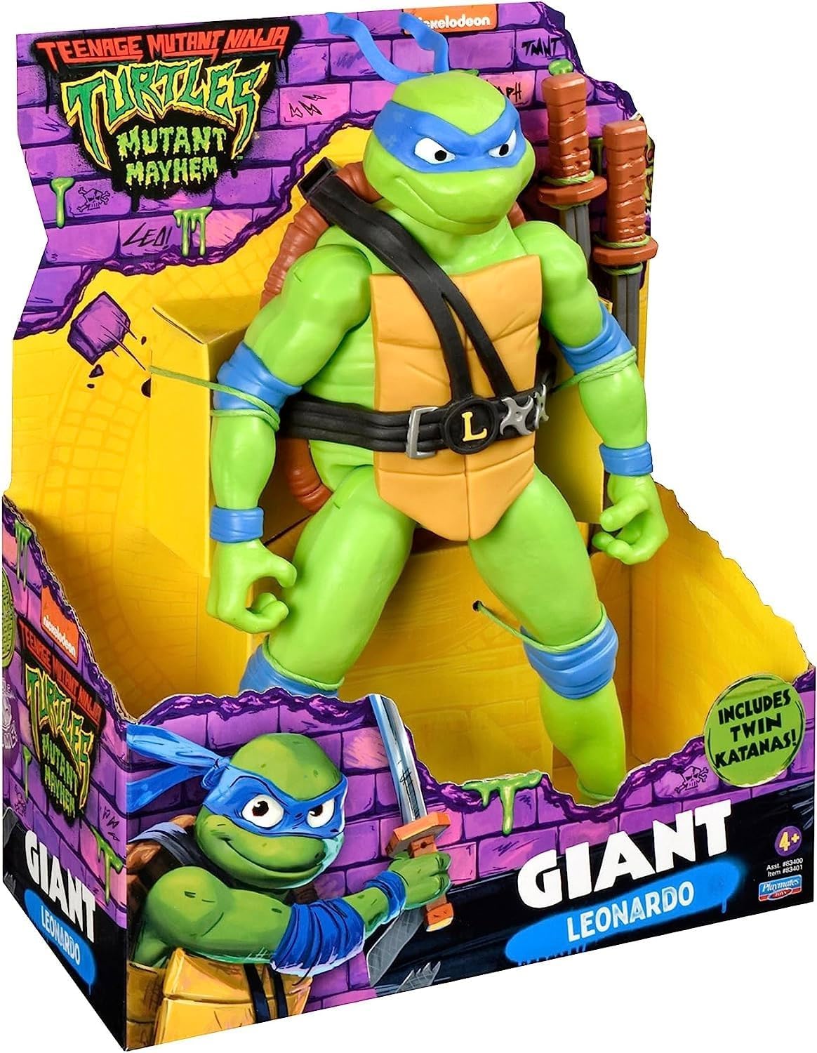 Teenage Mutant Ninja Turtles: Mutant Mayhem 12” Giant Leonardo Figure by Playmates Toys