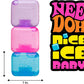 Schylling NeeDoh Nice Ice Baby 4 Pack - Sensory Squeeze Toy - 1.5" Cube - Colors May Vary