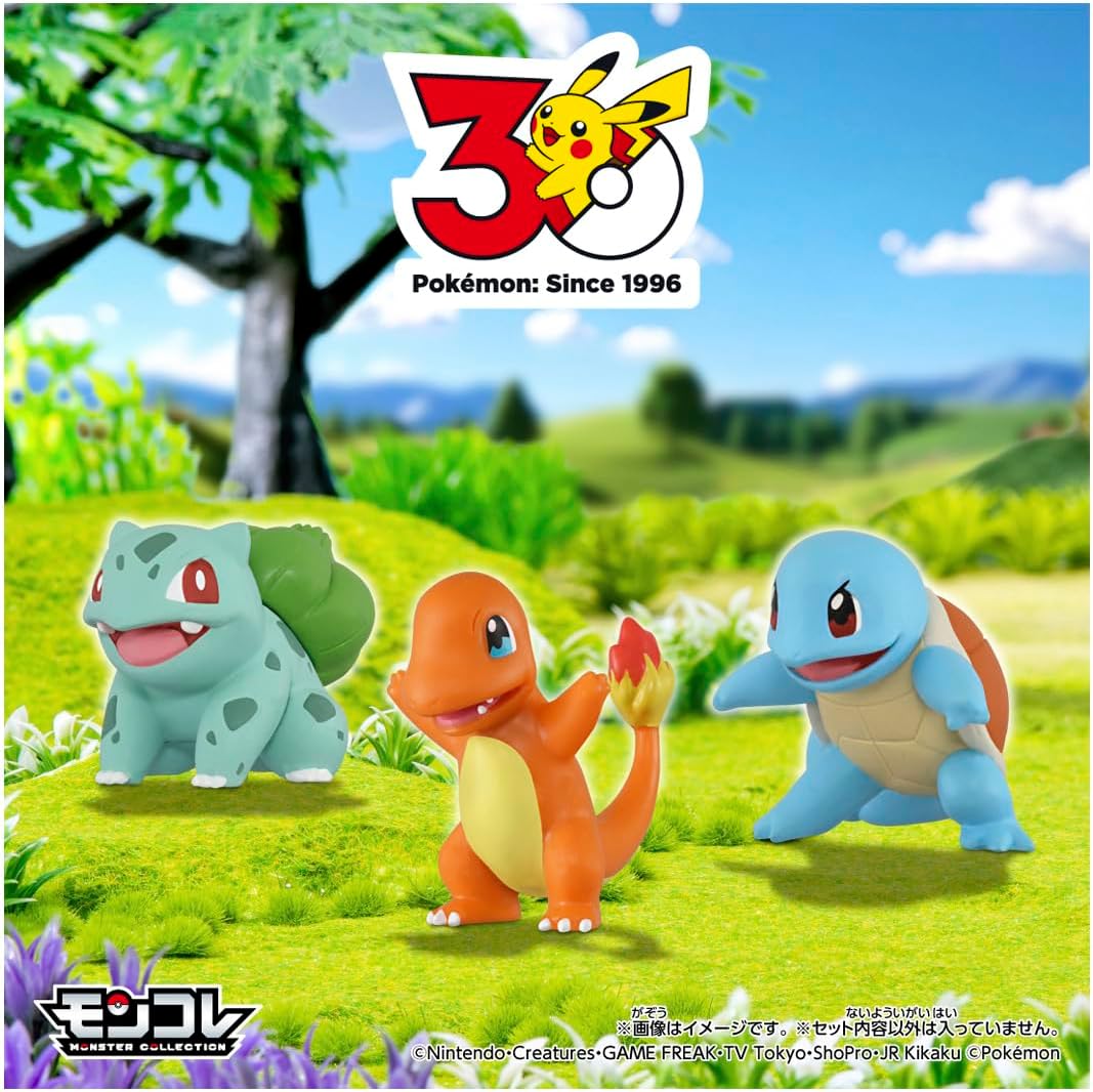 Takara Tomy Pokemon 30th Anniversary Moncolle Travel Set Kanto (Set of 3 Starters)