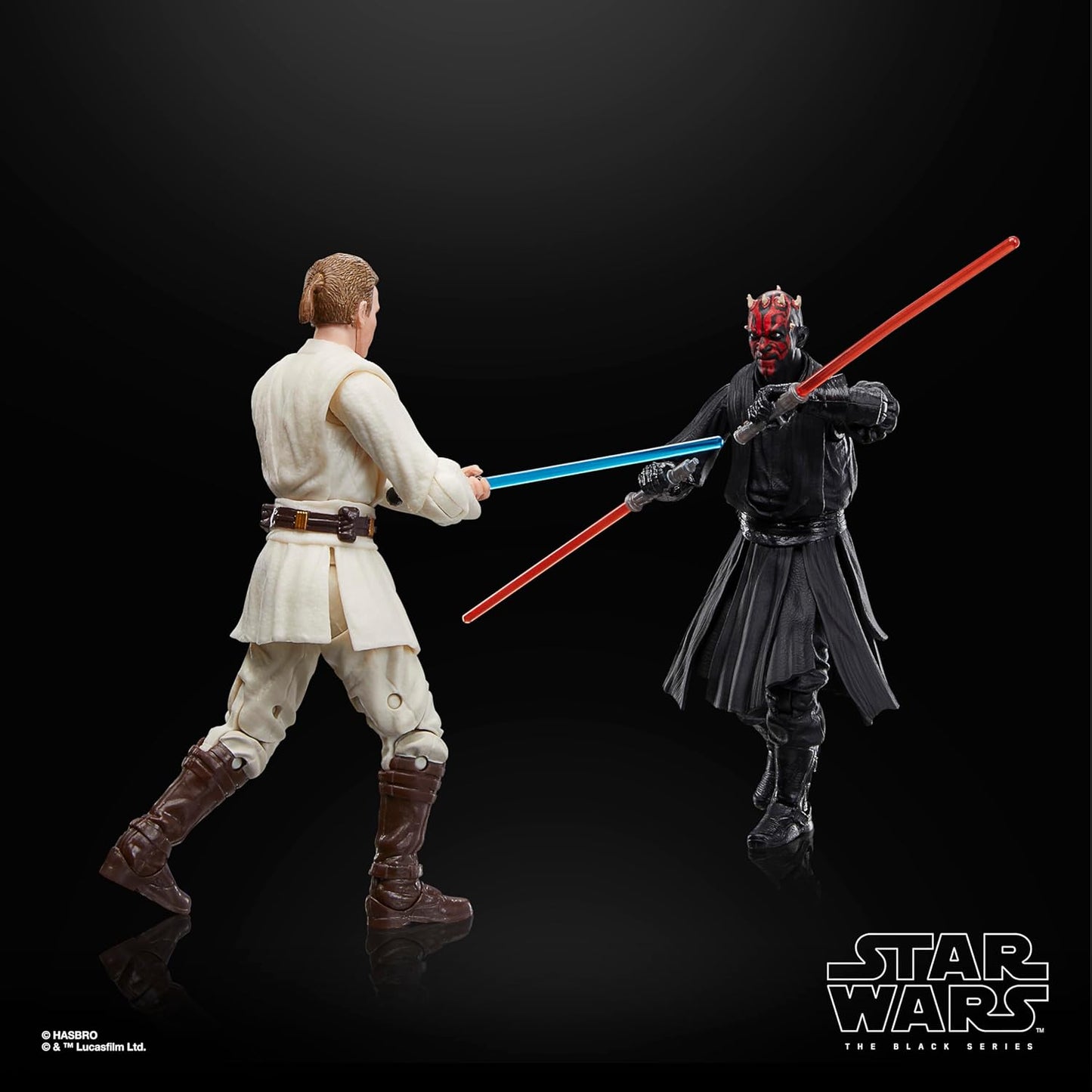 Star Wars The Black Series Qui-Gon Jinn, Darth Maul, OBI-Wan Kenobi The Phantom Menace 6 Inch Action Figures