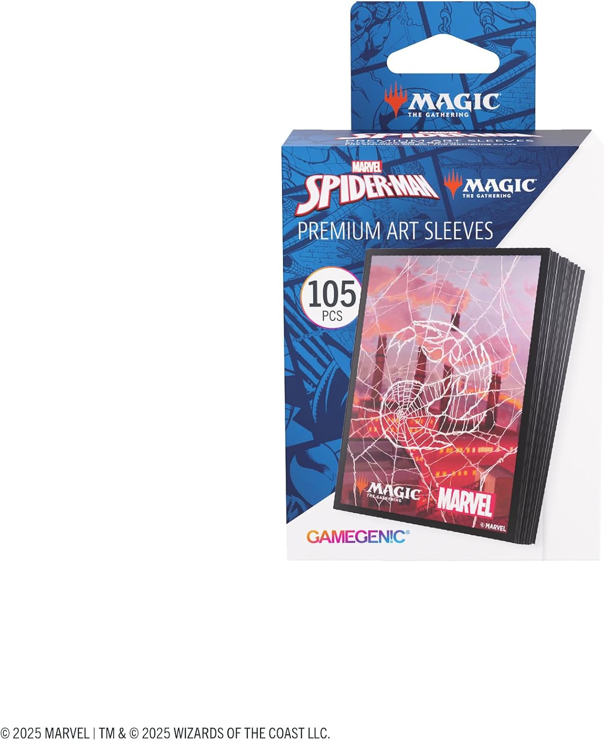 Gamegenic Magic: The Gathering Marvel's Spider-Man Premium Art Sleeves - Spider-Man Mountain - 105 Matte Textured Card Sleeves with Full-Color Artwork, Tournament-Ready & Plastic-Free Packaging