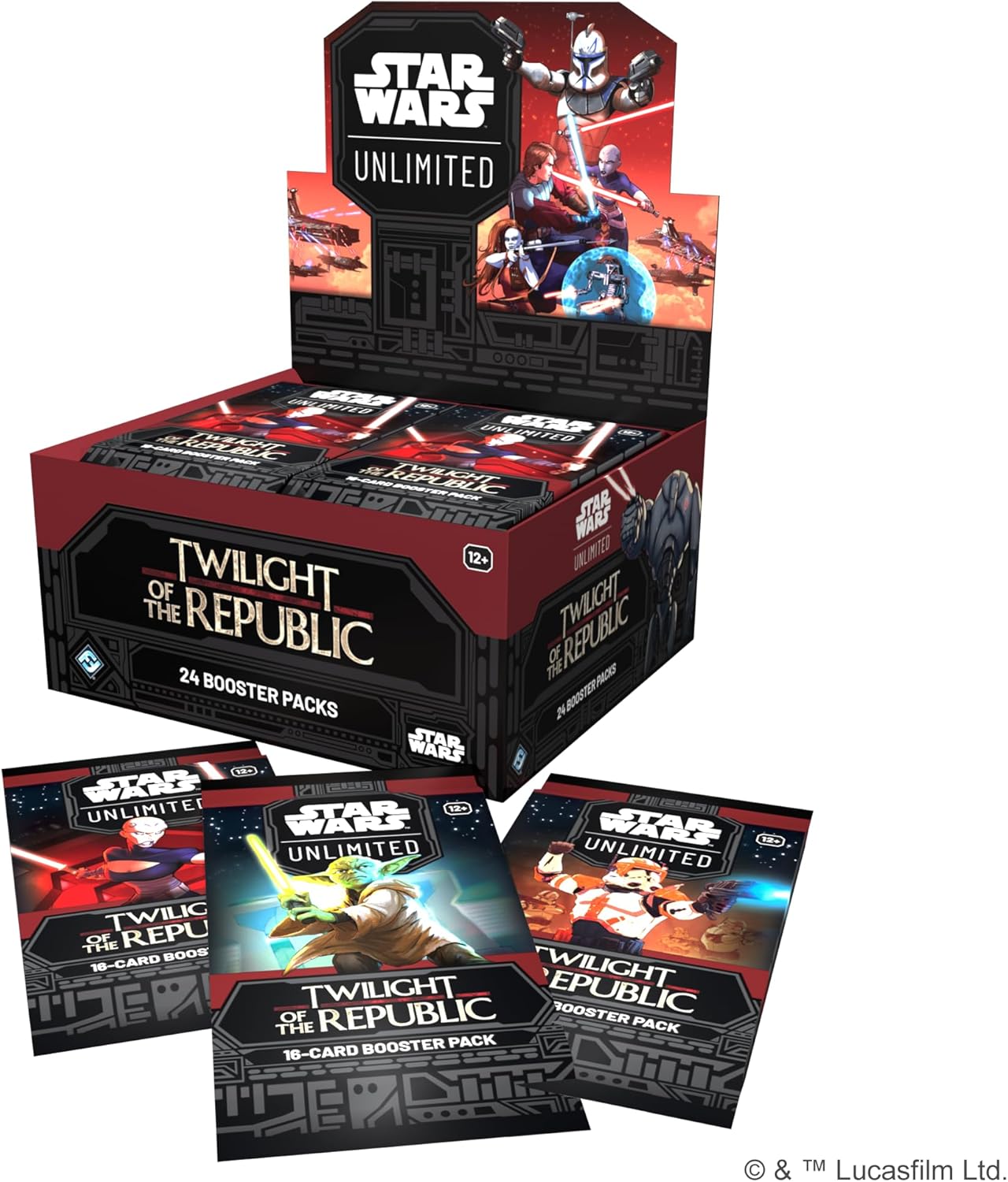 Star Wars: Unlimited TCG Twilight of The Republic Booster Display (Set of 24 Booster Packs) - Trading Card Game