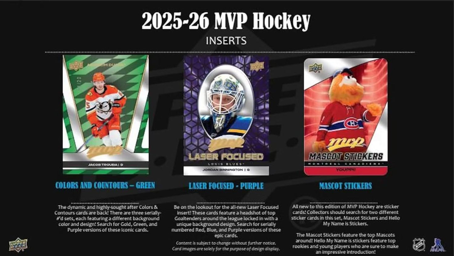 2025/26 Upper Deck MVP Hockey Hobby Box