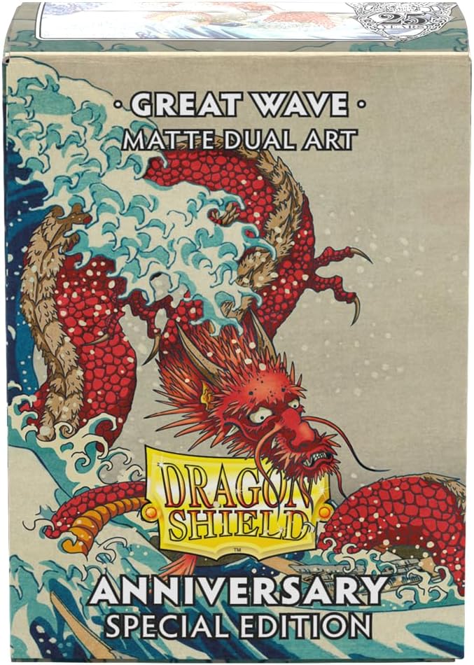 Dragon Shield Sleeves - Special Edition Matte Dual Art: Great Wave - 100CT Matte Dual Card Sleeves - Compatible with Magic The Gathering, Pokémon, and Yugioh TCG & LCG - Top Loader