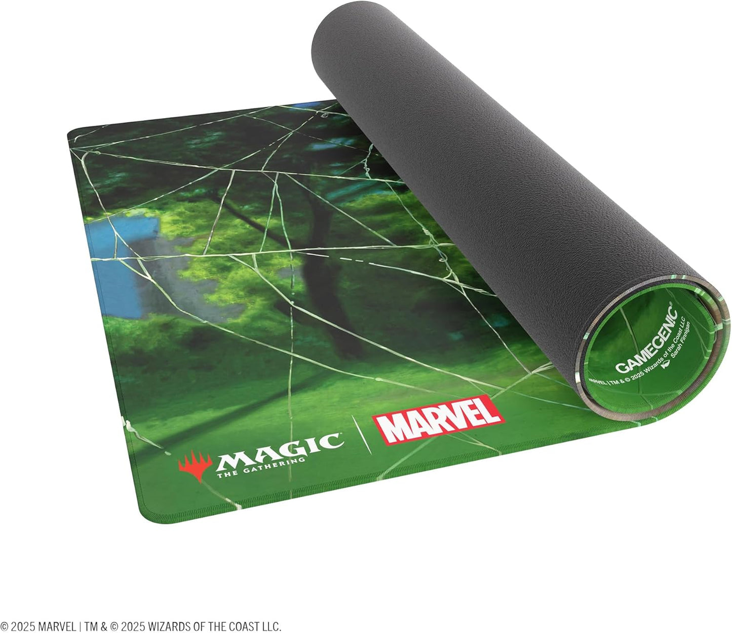 Gamegenic Magic: The Gathering Marvel's Spider-Man Forest Shiny PLAYMAT - Premium 61x35cm Game Mat with Shiny Surface, Cushioning, Anti-Slip Back & Flat Stitching, Official MTG Accessory